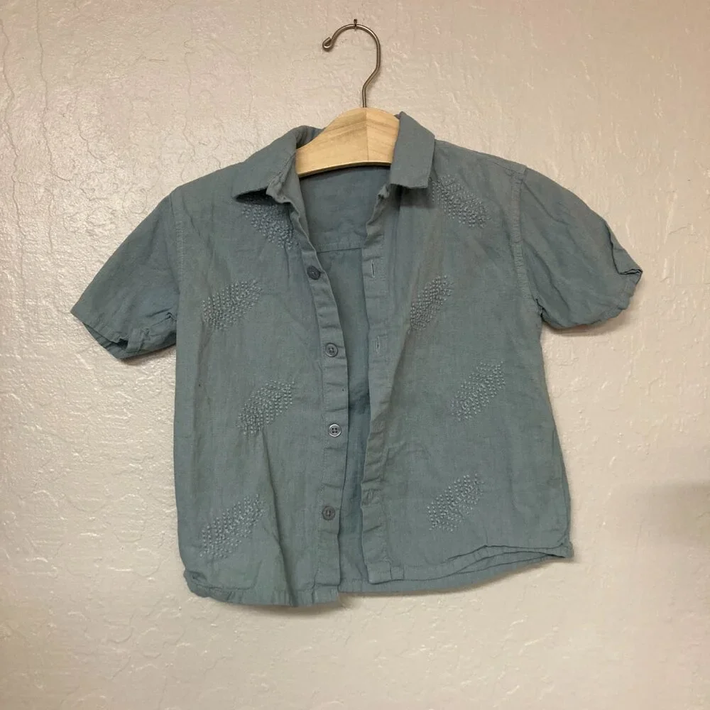 $15 ADD ON Zara short‎ sleeve button down shirt Janie and Jack Baby Gap